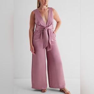 Express Satin Wide Leg Jumpsuit